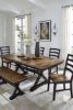 Picture of Wildenauer - Brown/Black 6PC Dining Set