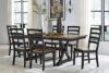 Picture of Wildenauer - Brown/Black 6PC Dining Set