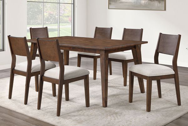 Picture of Canton - 7PC Brown Cherry Dining Set