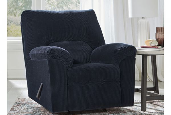 Simple Joy - Navy Rocker Recliner | Kimbrell's Furniture