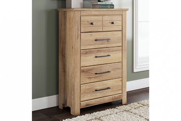 Picture of Makidern - Tan 5-Drawer Chest