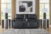 Picture of Glossmore - Black Reclining Loveseat with Console