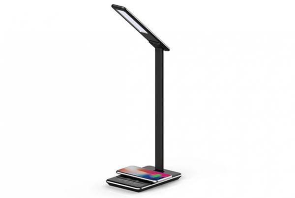 Picture of Black LED Desk Lamp w/ Wireless Phone Charging
