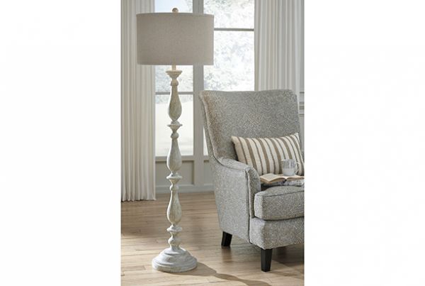 Picture of Bernadate - Whitewash Floor Lamp