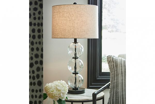 Picture of Aribal - Clear & Black Pair of Table Lamps