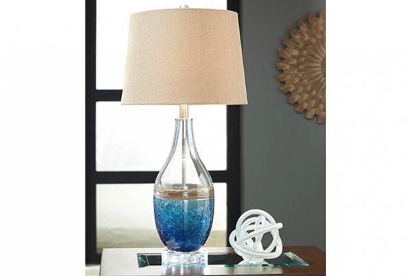 Picture of Johanna - Blue & Clear Pair of Lamps