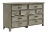Picture of Sullivan - Gray 9-Drawer Dresser & Mirror