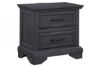 Picture of Colville - Black 2-Drawer Nightstand with USB