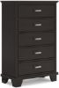 Picture of Covetown - Brown 5-Drawer Chest