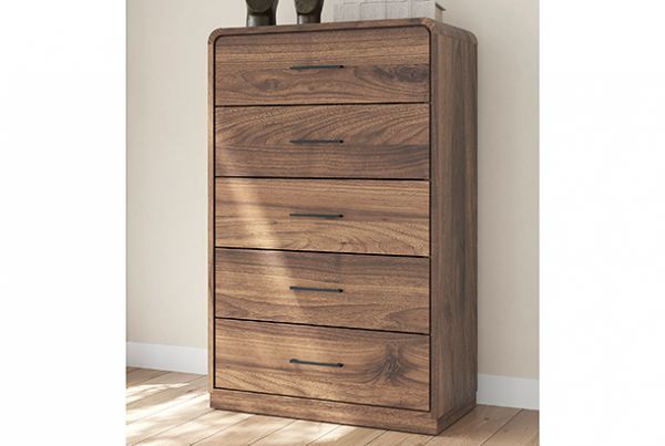 Picture of Fortlorn - Walnut Brown 5-Drawer Chest