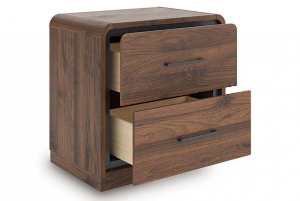 Picture of Fortlorn - Walnut Brown 2-Drawer Nightstand