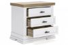 Picture of Ashbryn - White Nightstand with 3 Drawers