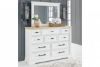 Picture of Ashbryn - White Dresser & Mirror