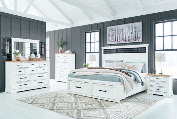 Picture of Ashbryn - White King Bed with Storage