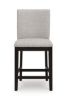 Picture of Neymorton - Gray Upholstered 24" Barstool