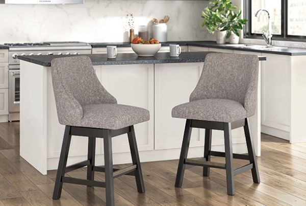 Picture of Neymorton - Gray 24" Swivel Barstool