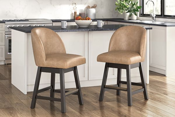 Picture of Neymorton - Brown 24" Swivel Barstool