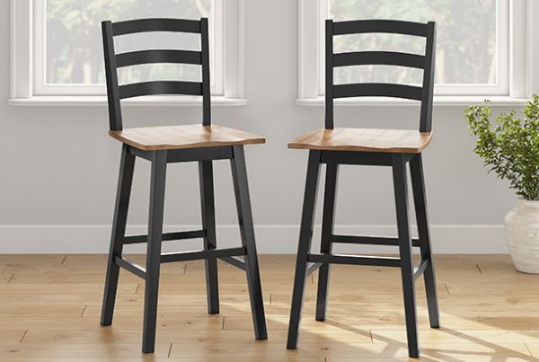 Picture of Wildenauer - Black 30" Swivel Barstool