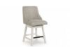 Picture of Robbinsdale - White 24" Upholstered Swivel Barstool