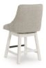 Picture of Robbinsdale - White 24" Upholstered Swivel Barstool
