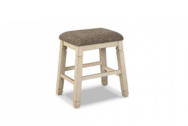 Picture of Bolanburg - White 24" Upholstered Stool