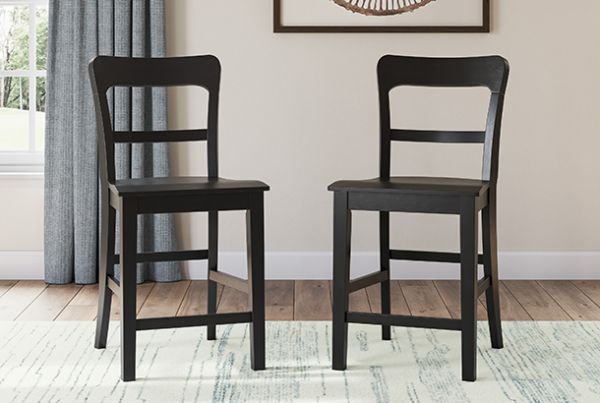 Picture of Greddinton - Black 24" Barstool