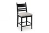 Picture of Greddinton - Black 24" Upholstered Barstool