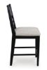 Picture of Greddinton - Black 24" Upholstered Barstool