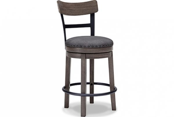 Picture of Caitbrook - Gray 24" Swivel Barstool