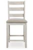 Picture of Skempton - White 24" Upholstered Barstool