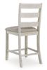 Picture of Skempton - White 24" Upholstered Barstool