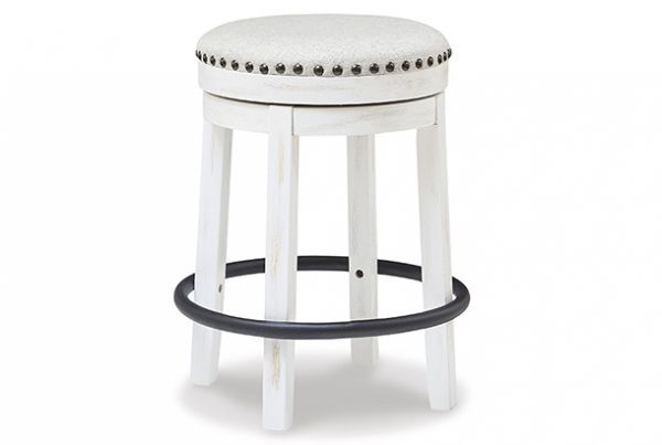 Picture of Valebeck - White 24" Swivel Stool