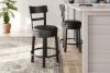 Picture of Valebeck - Black 24" Swivel Barstool