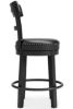 Picture of Valebeck - Black 24" Swivel Barstool