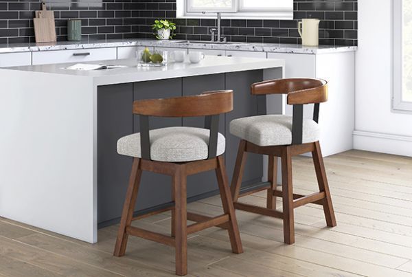 Picture of Ralene - Brown 25" Swivel Barstool