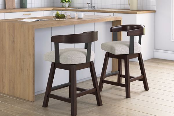 Picture of Haddigan - Brown 25" Swivel Barstool