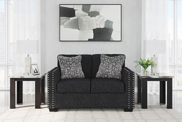 Picture of Jasmine Peaks - Coal Loveseat with LED Lighting