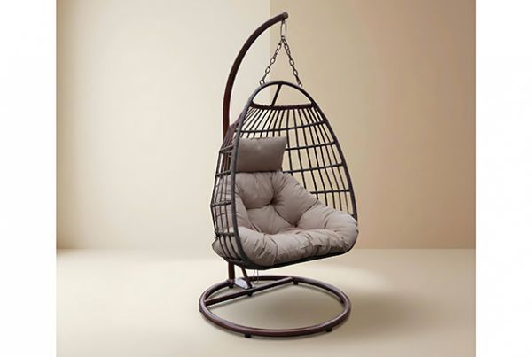 Picture of Wicker - Cream Hanging Swing Chair with Base