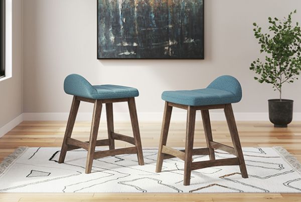 Picture of Lyncott - Blue 24" Counter Stool