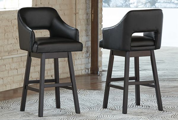 Picture of Tallenger - Black 30" Swivel Barstool