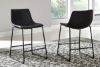 Picture of Centiar - Black 24" Upholstered Barstool