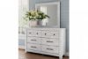 Picture of Makidern - White Dresser & Mirror