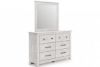 Picture of Makidern - White Dresser & Mirror