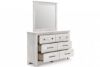 Picture of Makidern - White Dresser & Mirror