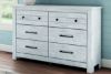 Picture of Makidern - White Dresser & Mirror