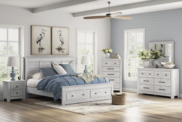 Picture of Makidern - White King Storage Bed