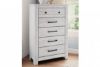 Picture of Makidern - White 5 Drawer Chest