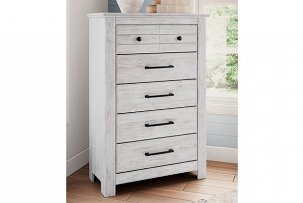 Picture of Makidern - White 5 Drawer Chest