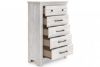 Picture of Makidern - White 5 Drawer Chest