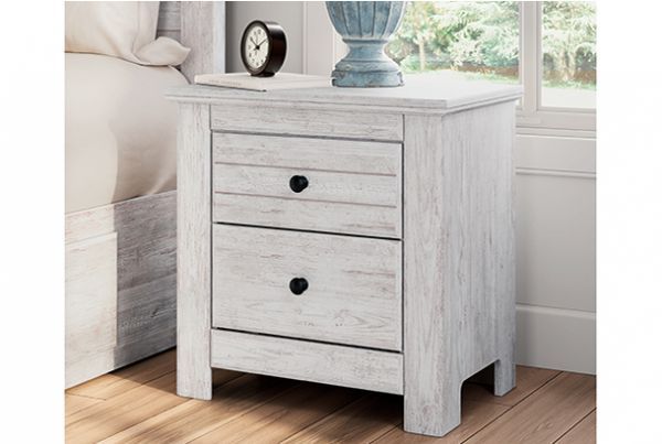 Picture of Makidern - White 2 Drawer Nightstand